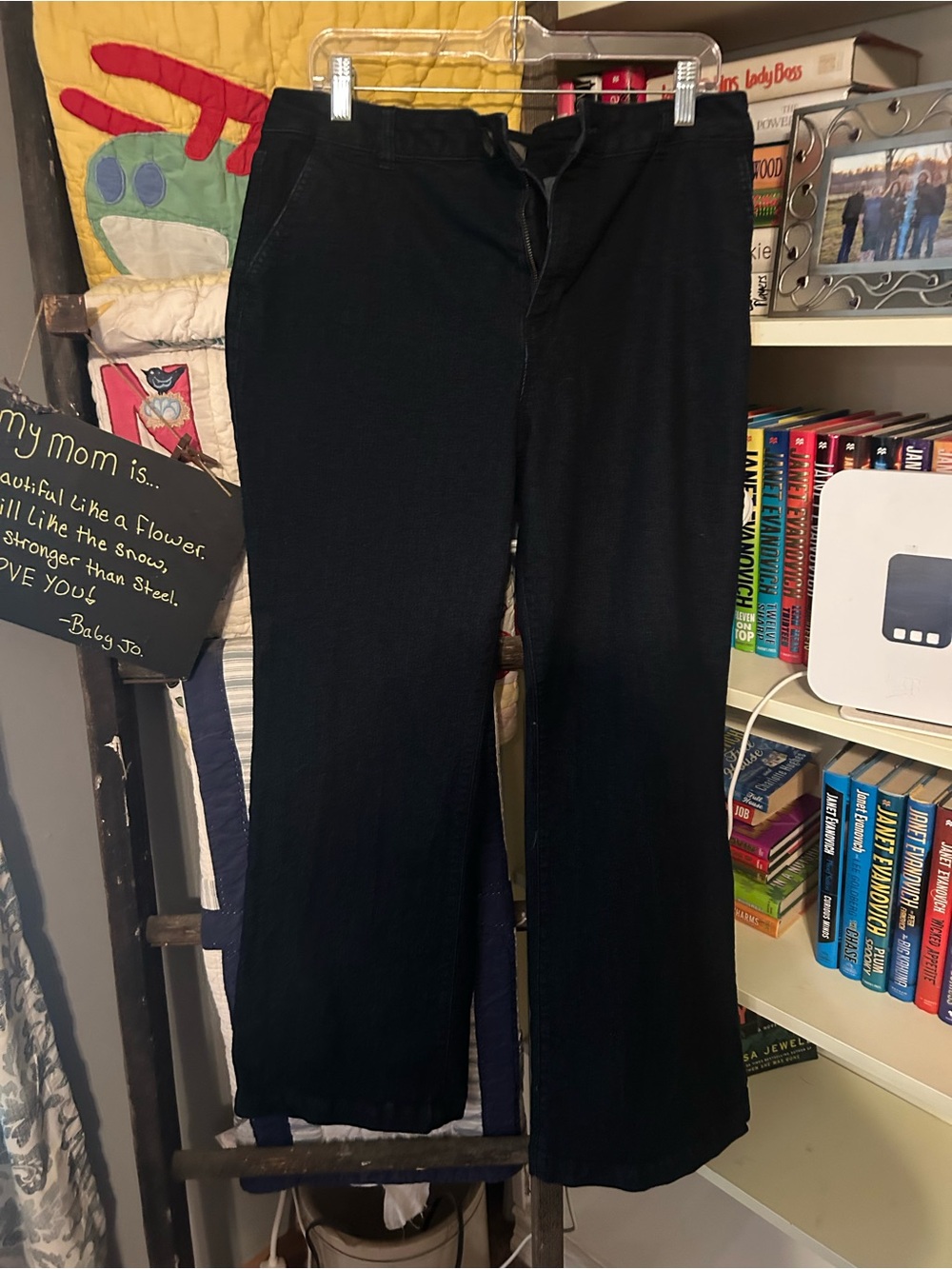 d. jeans Black Straight-Leg Chinos